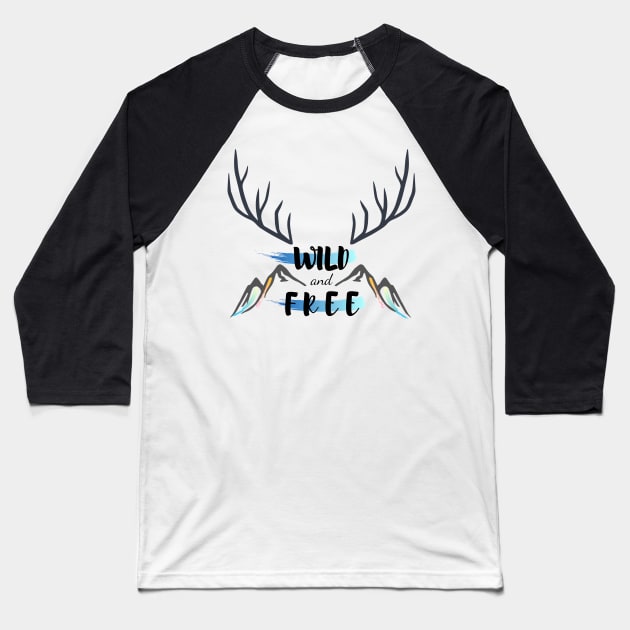 Wild and Free Baseball T-Shirt by WeStarDust